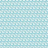 diseño de patrones sin fisuras de las olas azules del océano y el mar vector