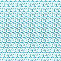 Blue ocean and sea waves seamless pattern design vector
