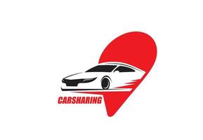 Carsharing or rental automobile service icon vector