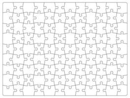 Jigsaw puzzle blank grid pattern or background vector