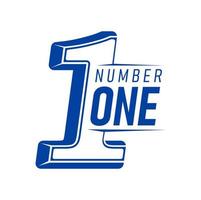 Number one, first place and leadership retro icon vector