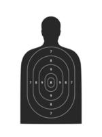 Human target, body silhouette for shoot training vector