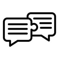 Business collaboration chat conversation icon, outline style vector