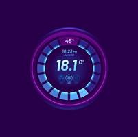 Smart thermostat control dial screen vector