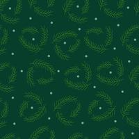Seamless pattern. Spruce twigs and snow. Vector