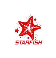 icono de estrella de mar, pez estrella de mar para marca corporativa vector