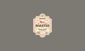 label of coffee bean roasted template vector illustration design