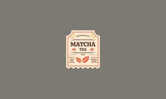 label of matcha tea template vector illustration design