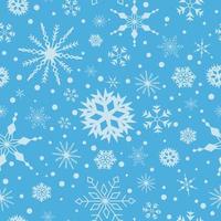 Simple seamless pattern with snowflakes. Vector