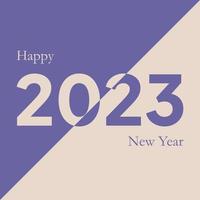 Plantilla de diseño de año nuevo 2023. fondo moderno minimalista para portada, banner y tarjeta vector