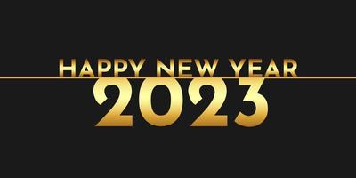 2023 Happy New Year and Merry Christmas Abstract shiny color gold design element vector