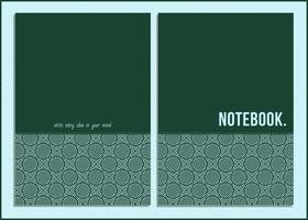 simple notebook cover design with small portion of random pattern vector