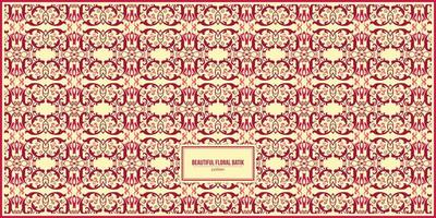 beautiful floral pattern with ethnical style vector