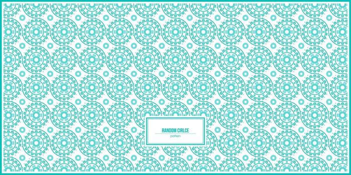random cirlce shape pattern with colorful turquoise vector