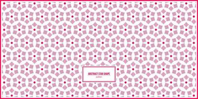 beautiful abstract star shape pattern with pink dominant color vector