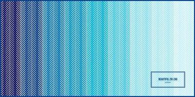 patrón único en zig-zag con hermosas gradaciones de azul vector