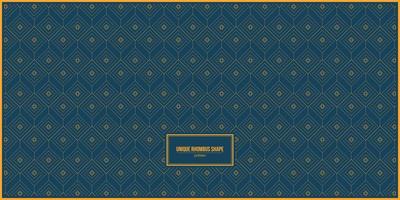 unique pattern of yellow rhombus shape with dark background vector
