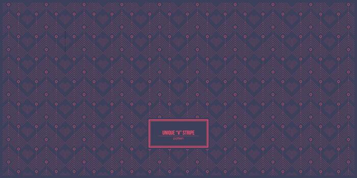 simple pattern of unique V shpae with pink stripe lines vector