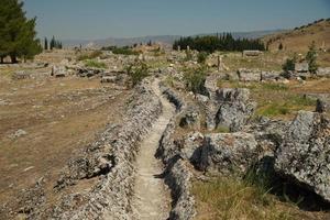 Water Canal at Hierapolis Ancient City, Pamukkale, Denizli, Turkiye photo