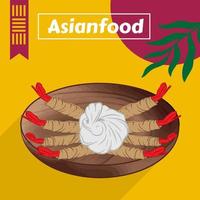 Asian food design template vector