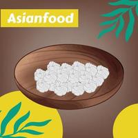 plantilla de diseño de comida asiática vector