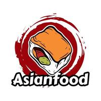 Asian food logo design vector