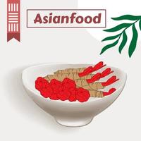 Asian food design template vector