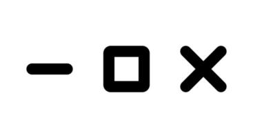 Minimize, maximize, and close icon vectors. Elements of the application window vector