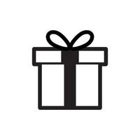 Present box icon vector in line style