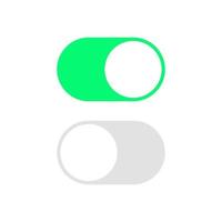vector de icono de botón de alternar en estilo plano