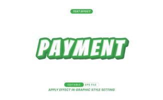 Payment Text with 3D color effect and vector editable.