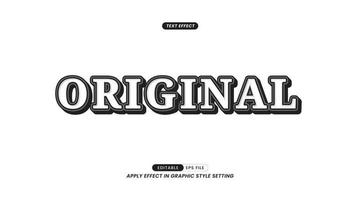 Original 3D Text Effect. easy to use and edit vector