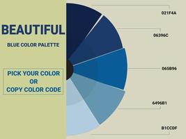 Beautiful blue color palette vector