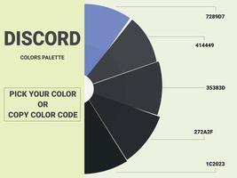 Discord color palette vector