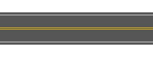 Empty straight road with marking. Horizontal highway aerial view. Seamless roadway template. Traffic element of city map vector