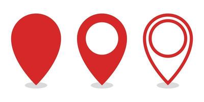 Marker icons. Pointer icons. Location or navigation signs. Map pin icon. Vector illustration