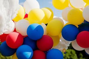 Many colored balloons photo