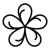 Plumeria frangipani icon, outline style vector