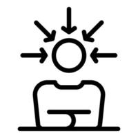 Human solving skill icon, outline style vector