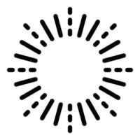 Firework circle icon, outline style vector