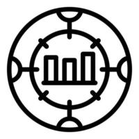 Problem results icon, outline style vector