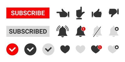 Button subscribe. Social media symbol. Subscribe to video channel, blog and newsletter. Vector illustration