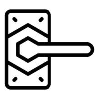 Decoration door handle icon, outline style vector