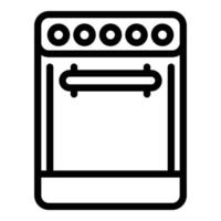 Burn gas stove icon, outline style vector