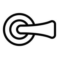 Door handle control icon, outline style vector