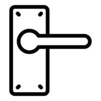 Room door handle icon, outline style vector