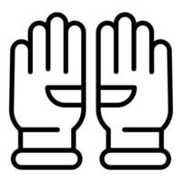 Medical gloves icon, outline style vector