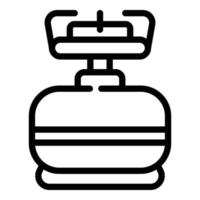 Hiking gas stove icon, outline style vector