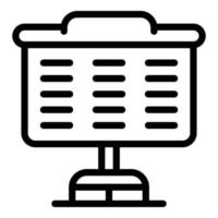 Desk event icon, outline style vector