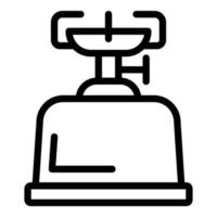 Steel gas stove icon, outline style vector